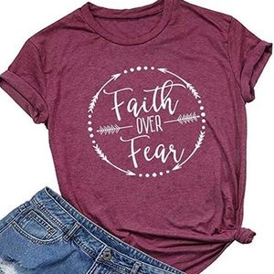 Faith over fear womens T shirt